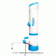 DAIHAN® WisdoseTM 0.25~100㎖ Standard & HF Bottle Top Dispenser, with Adjustable Intake Tube & Flexible Delivery Nozzle<br>With Re-Circulation Valve & Calibration Report, Fully Autoclavable, CE·ISO·DAkkS·IAF Certified<br>“Standard” & “HF”(for Hydrofluoric 