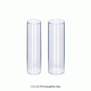 PS Drosophila Vials, Glassy-Clear, Rigidity, od Φ25 & 28.5mm<br>Ideal for Drosophila Culture, Disposable Shell-type, -10℃+70/80℃ Stable, 초파리 배양 바이알