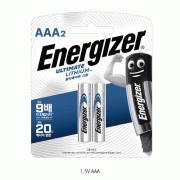Energizer® Ultimate LithiumTM Anti-Freezing Dry-Cell, Performs in Temp -40℃+60℃, 1.5V<br>Ideal for Low Temperature Environment, Hold Power for Up to 20 years in Storage, 극저온용 리튬건전지