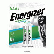 Energizer® Nickel Metal Hydride Rechargeable Dry-Cell, 1.2V, 800 & 2300mAh<br>Ideal for Power Hungry Devices, Battery Life Up to 5-years, 충전용 건전지