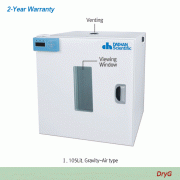 DAIHAN® 105 & 155 Lit Multi-purpose Drying Chamber,Ⅰ.Gravity-air “DRYG” & Ⅱ.Forced-air “DRYF”, 50℃~90℃, ±1.0℃<br>With Digital PID Control, FND-display, Viewing Window, and 2 Stainless-steel Wire Shelves, 자연대류식 & 강제순환식 다용도 드라잉 챔버