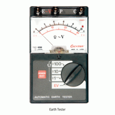 Taekwang® Analog Earth Resistance Tester, 0~1,000Ω, 0~30V, 525g<br>With Test Leads & Case, Automatic Earth Tester, Voltage Drop System, 아날로그 접지 저항계