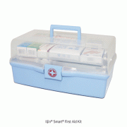 Iljin® Smart® First Aid Kit, 3 Tiered System, Medicaluse<br>With 19 items(34×21×h16cm), and 13 items(30×17×h13cm)<br>With PP Case & Translucent Lid, 다기능 “스마트” 구급함