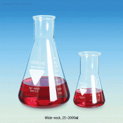 SciLab® 50~5,000㎖ Erlenmeyer Flask, Narrow-neck, with Graduation<br>Made of Borosilicate-glass 3.3, Autoclavable, 삼각 플라스크