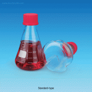 SciLab® “Leak-Proof” Screwcap Shaking Flask, with 3 Deep-Baffles, 50~2,000㎖<br>DURAN Glass, with PTFE & Rubber Seal-Septa 캡부 딥 배플 쉐이킹 플라스크, 내약품/내열용