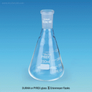 Premium DURAN-glass Joint Erlenmeyer Flask, with ASTM or DIN Joint, 25~2,000㎖<br>With Graduation, 조인트 삼각 플라스크