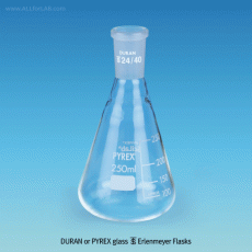 Premium DURAN-glass Joint Erlenmeyer Flask, with ASTM or DIN Joint, 25~2,000㎖<br>With Graduation, 조인트 삼각 플라스크