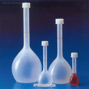 Kartell® PP B-Class Volumetric Flask, with GL Screwcap & Joint Stopper, DIN/ISO, 25~1,000㎖<br>With Ring-marked, -10℃+125/140℃, <Italy-Made> PP 메스/용량 플라스크, GL 스크류 캡식 & 조인트 스토퍼식