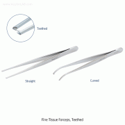 Hammacher® Premium Fine Tissue Forceps, with Teethed, L130 & 145mm, Medicaluse<br>(1) Straight-type and (2) Curved-type, Stainless-steel 410, <Germany-Made> 프리미엄 파인 티슈 포셉, 독일제 의료용, 비부식
