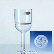 DURAN® Premium Glass Buchner Funnel with Perforated Plate, 70~1,000㎖<br>For Membrane·Filter-paper·Filter-cloth, Borosilicate Glass 3.3, Φ4.8~12cm, 글라스 부후너 깔때기
