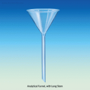 Popular Boro-glass Funnel, with 60°angle, Φ40~Φ300mm<br>Made of Borosilicate-glass 3.3, Used with Filter Papers, 기본형 글라스 펀넬