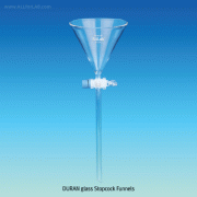 SciLab® Premium Glass Stopcock Funnel, with 60° Angle<br>Borosilicate Glass 3.3, 고품질 스탑콕 펀넬, 유리콕
