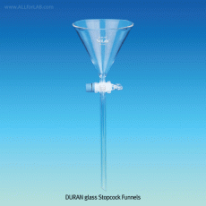 SciLab® Premium Glass Stopcock Funnel, with 60° Angle<br>Borosilicate Glass 3.3, 고품질 스탑콕 펀넬, 유리콕