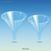 Simport® Disposable Funnel, PP, with 60° Angle & Inside Fluting, Φ56 & 63mm<br>Made of Polypropylene(PP), -10℃+125/140℃, PP 일회용 투명 깔때기