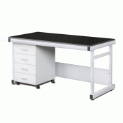 DAIHAN® Laboratory Assembly Side Table, High Quality Steel-Frame & -Side Panel·Phenol Work Top·Stainless-steel Bolted Joint<br>With Transfer Cabinet, Utility Box, 실험실용 조립식 벽면 실험대, 고품질 스틸 프레임, 내열성/내충격성/내화학성 페놀 상판, 볼트식 결합