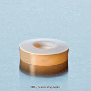 PTFE-bonded Silicone O-Ring Seal and Injection Silicone Septa, Used with GL14~32 Opentop Screwcap<br>(1) O-Ring Seal : for Fixing/Holding of Rod/Tube, (2) Septa : for Injection or Removal of Media, PTFE/실리콘 오링 씰 및 실리콘 셉타