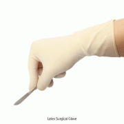 Sterile Latex Surgical Glove, Comfort Fit, Powder-Free, L280mm, Medicaluse<br>With Micro Rough Surface, Disposable, 6.5″~7.5″, 수술용 멸균 라텍스 장갑
