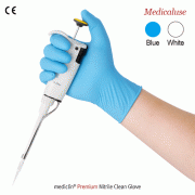mediclin Premium Nitrile Clean Glove, for Medical & Exam, L240mm, Medicaluse<br>With Textured, Powder Free, Ambidextrous, Premium Grade AQL 1.5, 니트릴 장갑, 실험·의료용