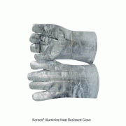 Koreca Aluminize Heat Resistant Glove, Length 330mm, Flexible, 800℃<br>With 5 Finger-type, 알루미나이즈 방열장갑