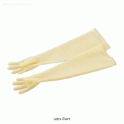 Natural Rubber Gloves for Glove Box, for Port Φ130~200mm, Length 630~780mm<br>Powdered, Thickness 0.4 & 0.6mm, 천연 고무 글러브박스용 장갑