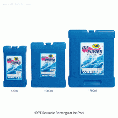Reusable Rectangular Ice Pack, HDPE, 620·1000·1700 ㎖<br>Ideal for Food, Hospital and Lab, -50℃+105/120℃, 4각 아이스 팩