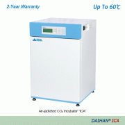DAIHAN Air-jacketed CO2 Incubator “ICA”, 101 & 150 Lit, 0~20% CO2, Up to 50℃, ±0.1℃<br>With Precision CO2 Sensor, UV Lamp 254nm, Microprocessor PID Control, Fan Forced-Convection, 2 Shelf Included, CO2 인큐베이터