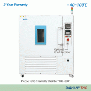 DAIHAN -40℃+100℃ Precise Temp/Humidity Chamber “THC”, 30~98% RH, 155·400·800 Lit<br>With Full Touch Screen Controller, Auto Supplement Water Tank, Viewing Window, Cable Port, 정밀 항온항습기