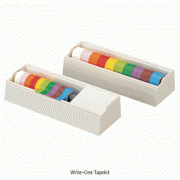10 Color Write-on Label Tape-Kit, w15/w25mm×L5m, -40℃+115℃<br>Ideal for Writing/Marking, Water, Oil, Acid, Alkali and Other Chemical Resistance, 라벨 테이프 킷트