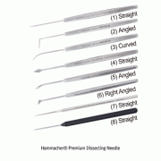 Hammacher® Premium Dissecting Needle, WIRONITTM Special Non-magnetic/Rust-free Stainless-steel, with Handle, L140 & 160mm<br>With Straight·Bent·Lancet-model, Highest Elasticity and Toughness, <Germany-Made> 프리미엄 해부용 니들, 독일제, 비자성/비부식 특수스텐