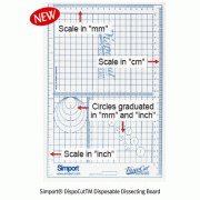 Simport DispoCutTM Disposable Dissecting Board, PP, Two-sided, Non-Autoclavable, -27℃+71℃<br>Ideal for Handling Infectious Tissue Specimens, Strong & Flexibility, <Canada-Made> 일회용 해부판