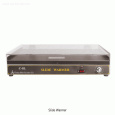 SciLab Slide Warmer, with Acrylic Cover, Analog Controlled, 60℃±2℃<br>With Ceramic Coated Aluminium Heating Plate, 200W, 220V, <Korea-Made> 슬라이드워머 60℃