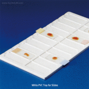 Kartell® White Slide Tray, PVC, for 20 & 40 Slides of 76×26mm<br>-20℃+80℃, <Italy-Made> PVC 슬라이드 트레이, 백색