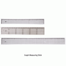 Graph Measuring Stick, Polystyrene, 30 & 50cm<br>With Printed Grid 5mm Spacing, Normal- & Wide-type, 방안직자