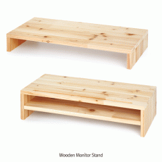 Wooden Monitor Stand, Durable, Multi-function, 500×200mm, Height 80 & 120mm<br>Ideal for Organize the Desk, Prevent Neck & Shoulder Pain, 모니터 받침대, 1단 & 2단