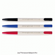 Permanent Ballpoint Pen, 0.7mm Tip<br>With Hanging Hook, Black·Blue·Red, 유성볼펜