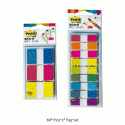 3M® Post-it® Flag-set, 20sheet/Pad, 44×25mm 3Color/Pad, and 44×12mm 9Color/Pad<br>Ideal for Checking Important Part or Page, 플래그