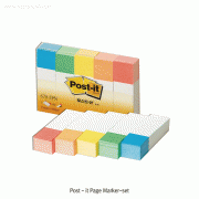 3M® Post-it® Page Marker-set, 50×15mm, 100 Sheet×5Pads<br>With 5Color Pads, 색 페이지마커 세트