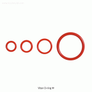 Silicone and Viton O-Ring, Red and Black, ID2.8~249.5mm, Autoclavable<br>With Heat·Cold·Chemical·Oil-Resistant, -50℃+230℃, 실리콘과 바이톤 오링