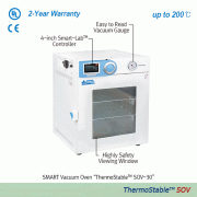 DAIHAN Gas Exchangeable SMART Vacuum Drying Oven “SOV”, 20·30·70 lit, 10~750mmHg, 200℃<br>With Smart-LabTM Controller, 4″Full Touch Screen, Highly Safety View Window, 2 Al-Shelf, Digital PID Control, Superior Temp & Vacuum Accuracy<br>Excellent Thermal Co