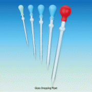 Glass Dropping Pipet, with Ball Bulb in Stem and Graduation, 2~20㎖<br>With Heavy-duty Glass, 글라스 드로핑 피펫(스포이드 피펫), 정밀 눈금부