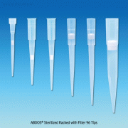 ABDOS® Sterile Filter Tip, Hinged Rack Set of 96pcs, 0.1~10,000㎕<br>Ideal for Biological Lab, DNase·RNase·Pyrogen-Free, Stackable, Leak-proof, Normal-grade, 멸균 필터 팁
