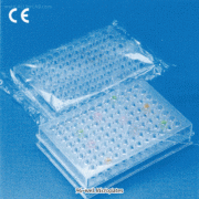Kartell® 96-well Microplate, PS, Clear, Individual Sterilized Packing, Untreated, Stackable<br>With Flat-·U-·V-bottoms, DIN/ISO, <Italy-Made> PS 96-웰 플레이트