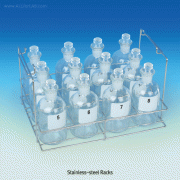 SciLab® B.O.D. Bottle Wire Rack, 300㎖×12Ea and 60㎖×20Ea, 스텐선 바틀 랙