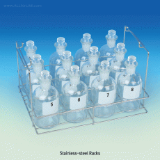 SciLab® B.O.D. Bottle Wire Rack, 300㎖×12Ea and 60㎖×20Ea, 스텐선 바틀 랙