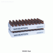 Wheaton® 50-hole Cryovial Workstation Rack, PP, 190×100×h22mm, Autoclavable<br>With 50-hole(5×10)/id Φ12.5mm, Heat Resistant, 50홀 바이알 랙