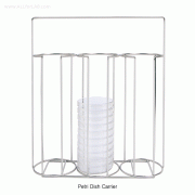 SciLab® Petri Dish Carrier, Φ10 cm×3 places<br>For 30 Dishes, Stainless-steel Wire, 페트리 디쉬 운반대