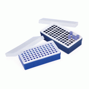 WisdTM 72-hole 0.5 & 1.5㎖ Microtube Rack Box, PP, Stackable<br>With Translucent Lid & Alpha-numeric Index, 마이크로 튜브 랙