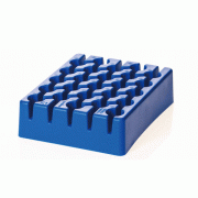 Simport® 25-hole 5㎖ Conical Tube Rack, PP, Autoclavable and Freezable, Blue<br>With 1-25 Numeric-index, <Canada-Made> 25홀 튜브랙, 5㎖ 코니컬 튜브용