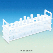 PP 3-Tier Test Tube Rack, for Φ13~32mm Test Tubes<br>With 12·18·20·31·40·62-Hole, Autoclavable, -10℃+125/140℃, PP 시험관 랙