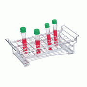 One-Touch Folding-type Test Tube Rack, for Φ14~Φ42mm Tubes, 10·18·50-Hole<br>Made of Stainless-steel, Autoclavable, Stackable, Good Storage, 원-터치 접이식 스텐 튜브 랙